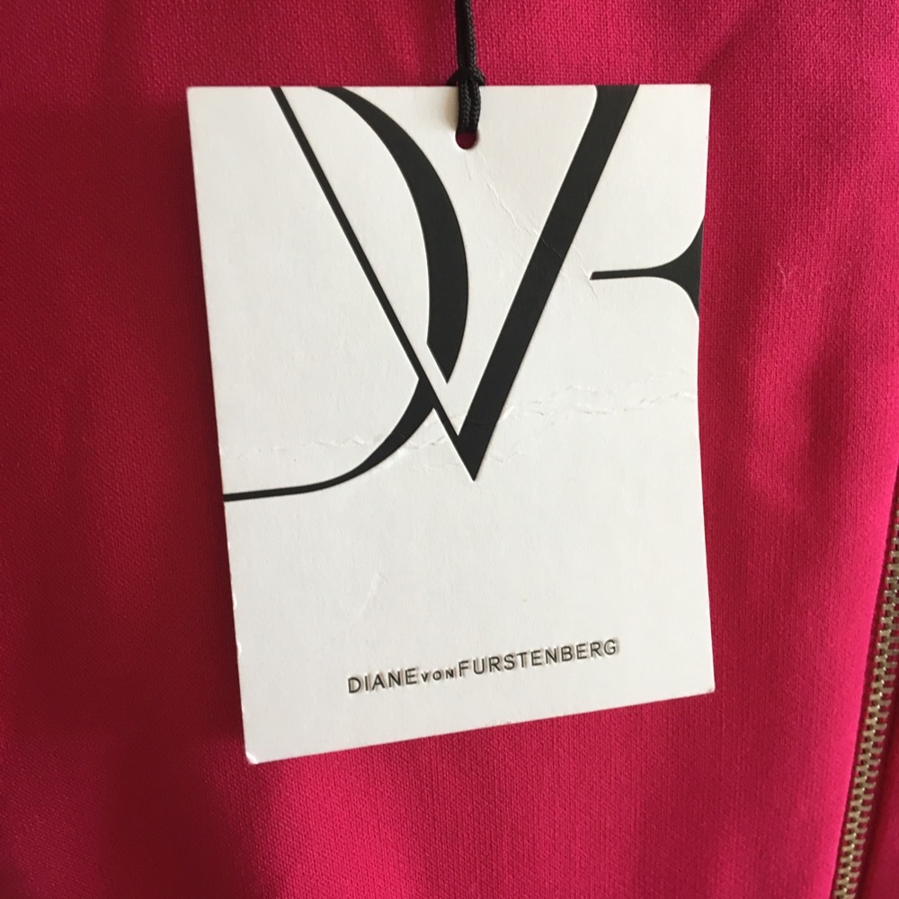 NWT Dian Von Furstenburg A-Line Rose Dress - Picture 8 of 8